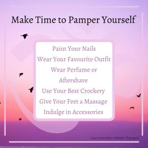 Paint Your Nails
Wear Your Favourite Outfit
Wear Perfume or Aftershave
Use Your Best Crockery
Give Your Feet a Massage
Indulge in Accessories
