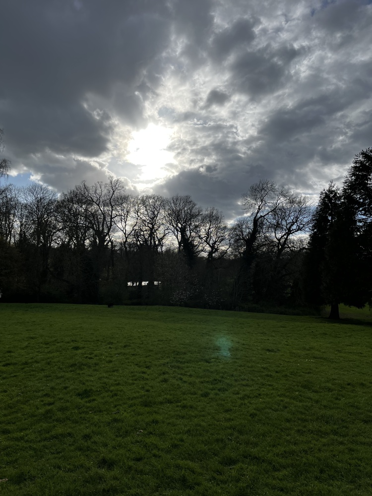 moody sky in Abington park