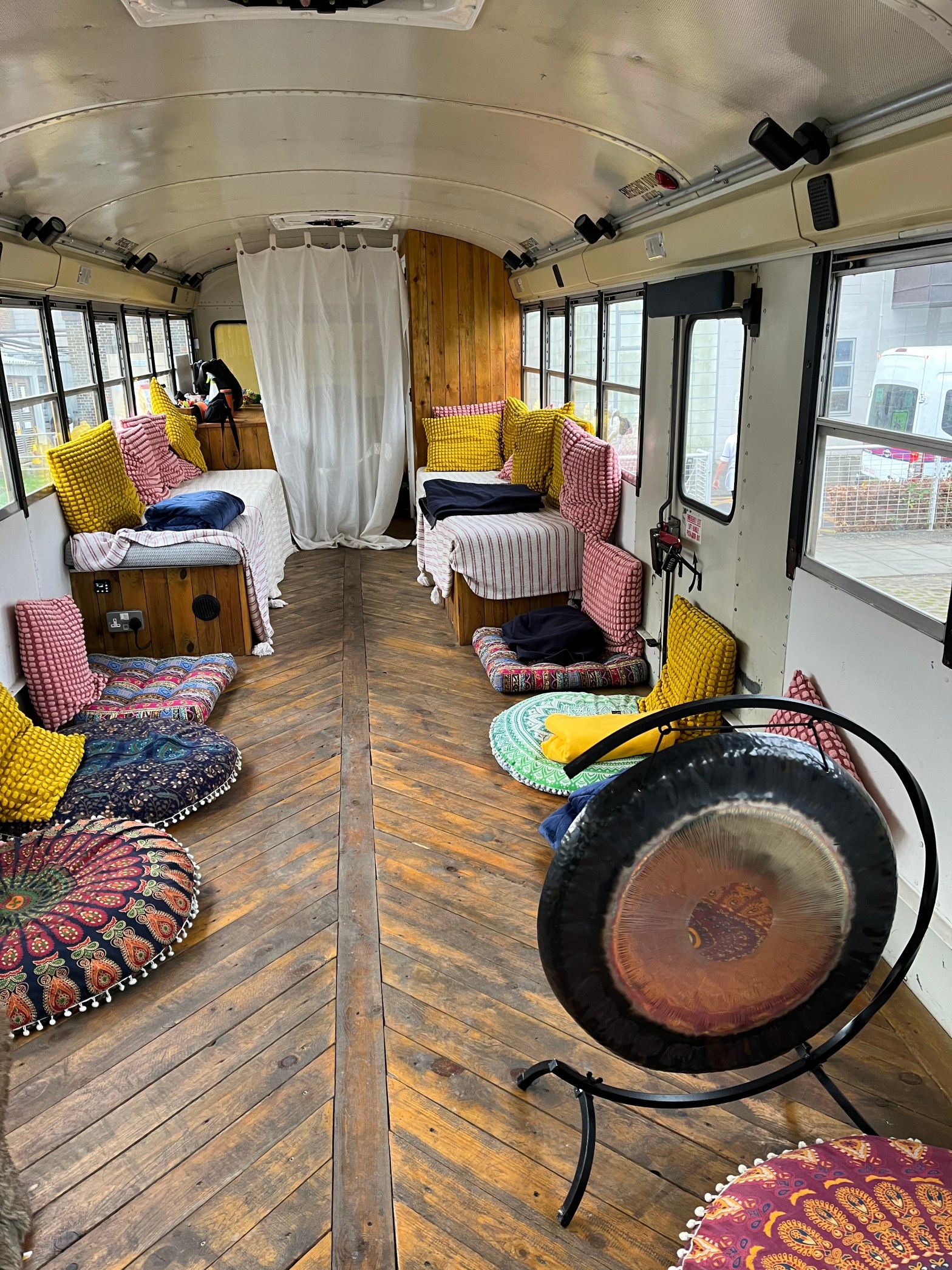 Inside of the zen Den bus